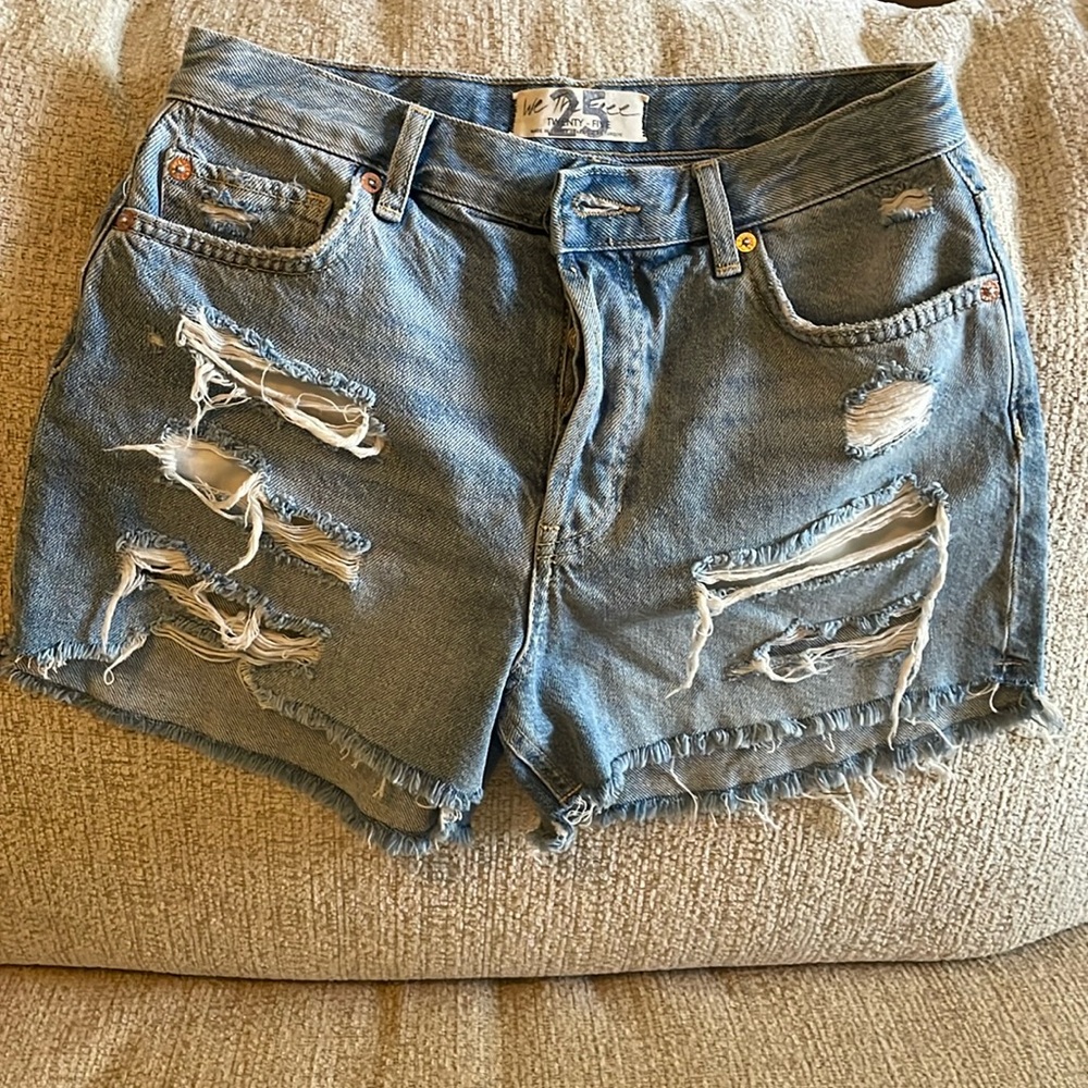Free People We The Free Maggie Mid Rise. Short Womens 26 Blue